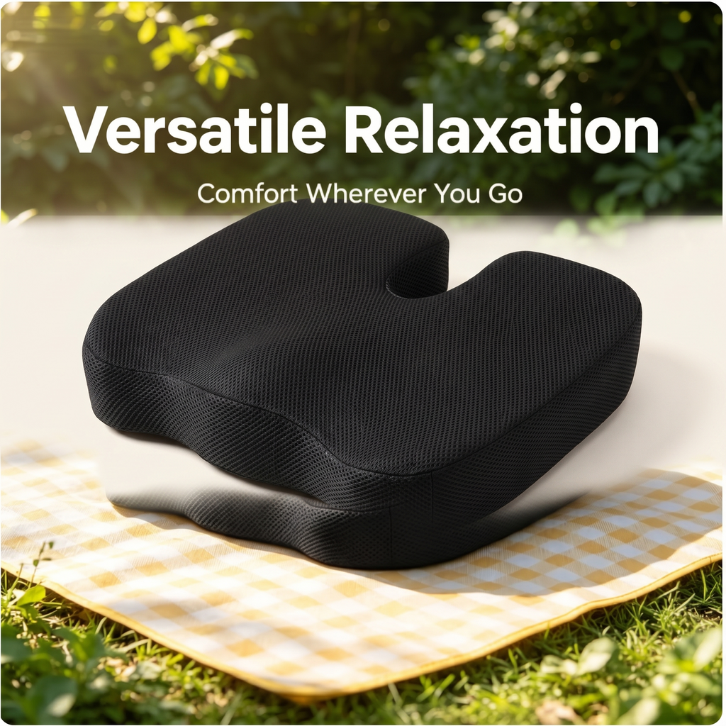 Limber Sit Revive gel memory foam seat cushion on warm cream background