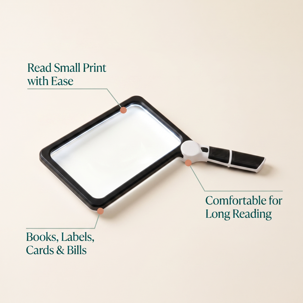 Limber Clear Read benefits: read small print with ease, books, labels, cards and bills, comfortable for long reading