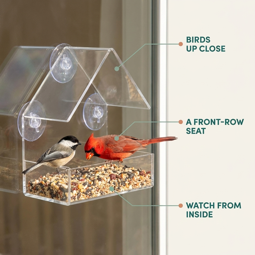 Birds up close, a front-row seat, watch from inside