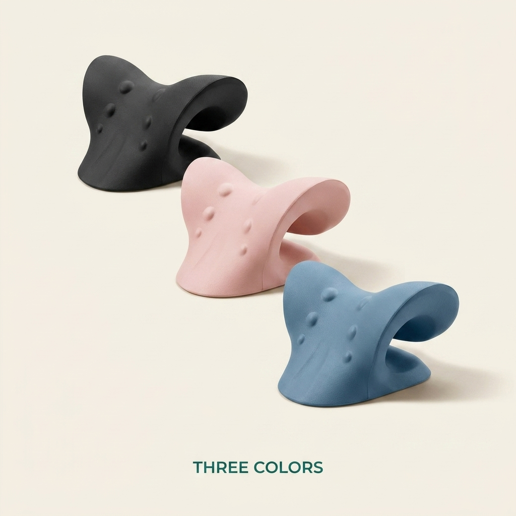 Limber Neck Restore available in three colors: black, pink, and blue